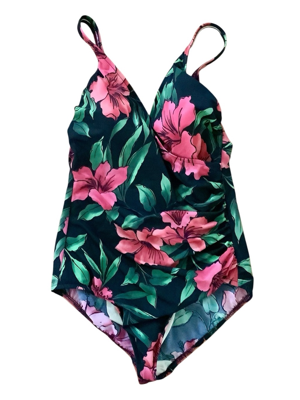 Shape Solver Floral One-Piece Swimsuit in Pink & Green